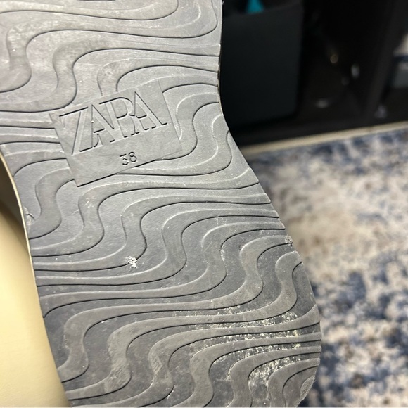 Zara Tan Platform Sandals Size 7.5 - Picture 9 of 11